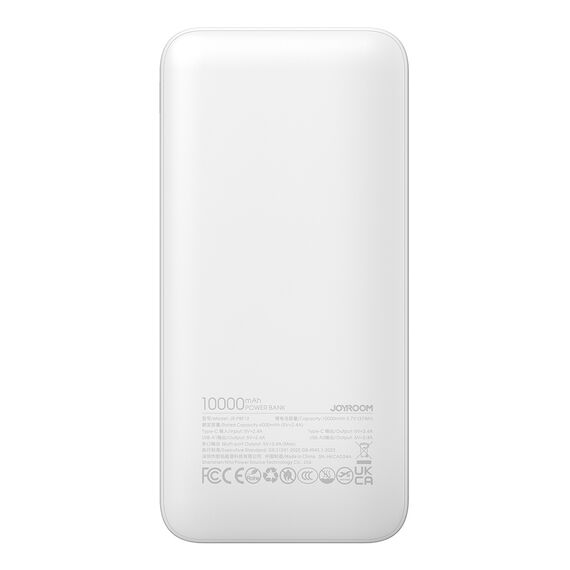 Powerbank Joyroom JR-PBF12 10000mAh 2.4A 2x USB-A 1x USB-C - white | Techbox