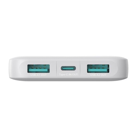 Powerbank Joyroom JR-PBF12 10000mAh 2.4A 2x USB-A 1x USB-C - white | Techbox