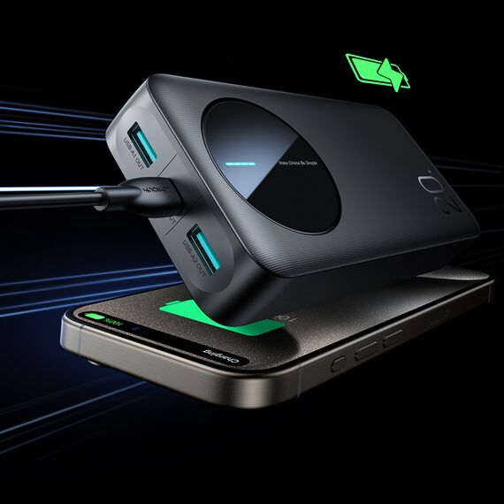 Powerbank Joyroom JR-PBF14 20000mAh 2.4A 2x USB-A 1x USB-C - black | Techbox