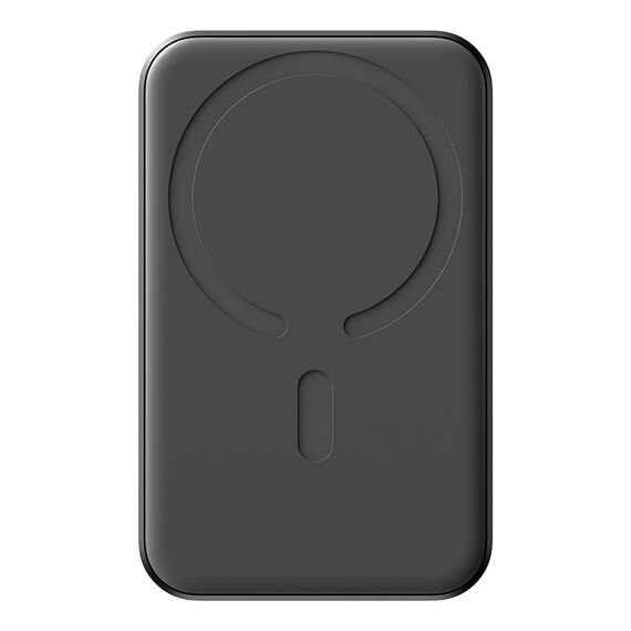 Powerbank Joyroom JR-W020 Mini 5000mAh USB-A USB-C inductive 20W - black + USB-C / USB-C cable | Techbox