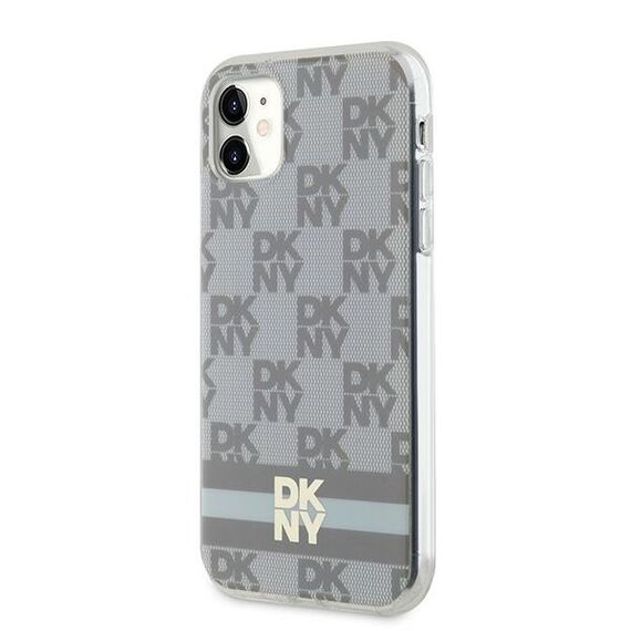 DKNY IML Checkered Mono Pattern &amp; Printed Stripes MagSafe case for iPhone 11 / Xr - beige - Uncategorized Cases (2) - Cases - Techbox