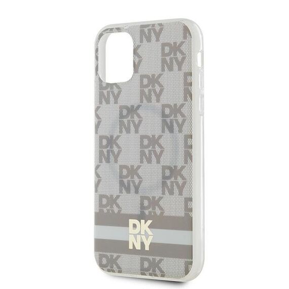 DKNY IML Checkered Mono Pattern &amp; Printed Stripes MagSafe case for iPhone 11 / Xr - beige - Uncategorized Cases (2) - Cases - Techbox