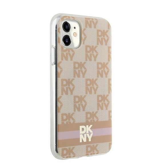 DKNY IML Checkered Mono Pattern &amp; Printed Stripes MagSafe case for iPhone 11 / Xr - pink - Uncategorized Cases (2) - Cases - Techbox