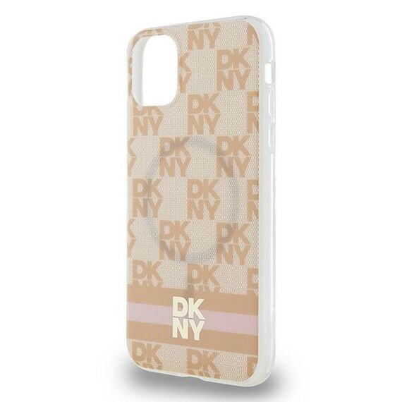 DKNY IML Checkered Mono Pattern &amp; Printed Stripes MagSafe case for iPhone 11 / Xr - pink - Uncategorized Cases (2) - Cases - Techbox