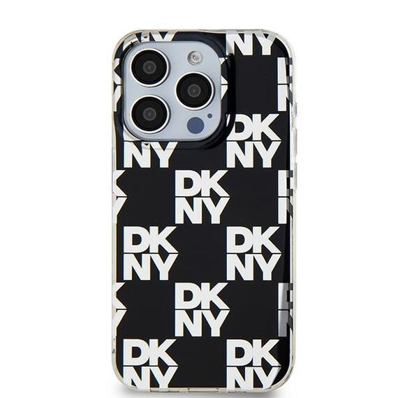 DKNY IML Checkered Mono Pattern case for iPhone 15 Pro Max - black | Techbox