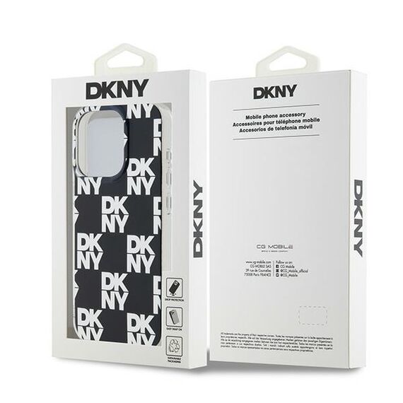 DKNY IML Checkered Mono Pattern case for iPhone 15 Pro Max - black | Techbox
