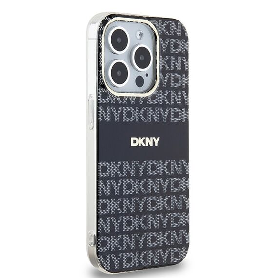 DKNY IML Mono &amp; Stripe MagSafe Case for iPhone 13 Pro / 13 - Black