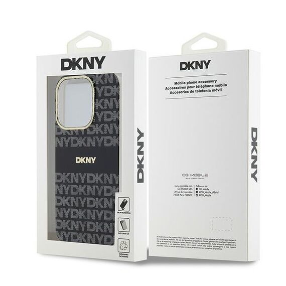 DKNY IML Mono &amp; Stripe MagSafe Case for iPhone 13 Pro / 13 - Black