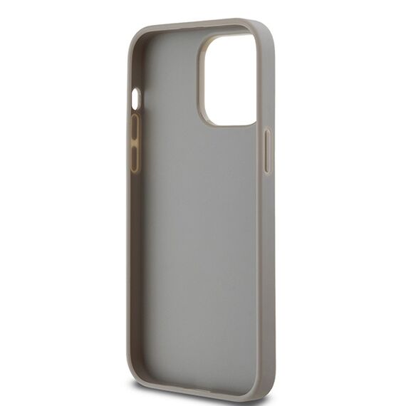 DKNY Leather Mono Stripe &amp; Metal Logo case for iPhone 14 Pro Max - beige | Techbox