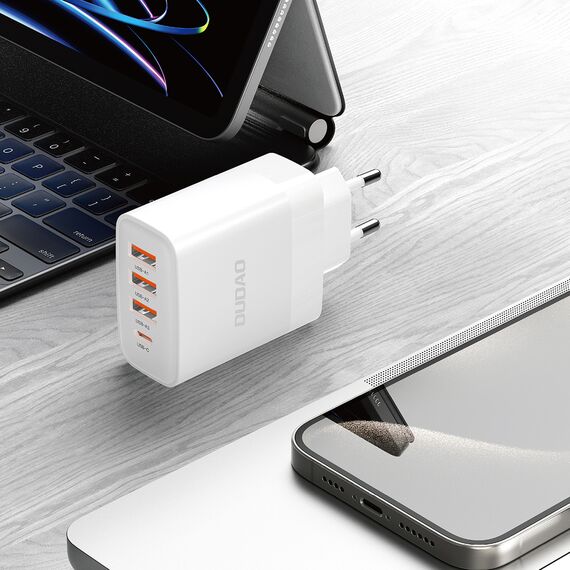 Dudao A5HEU network charger 3x USB-A 1x USB-C PD20W - white | Techbox