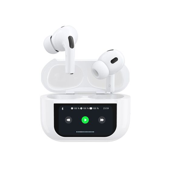 Dudao U19 in-ear TWS wireless Bluetooth 5.3 headphones with LED display - white | Techbox