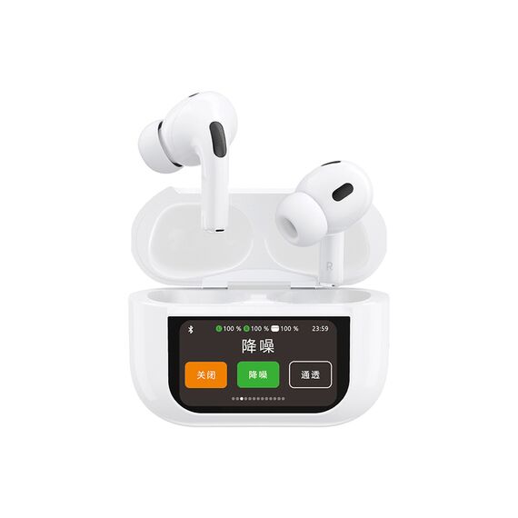 Dudao U19 in-ear TWS wireless Bluetooth 5.3 headphones with LED display - white | Techbox