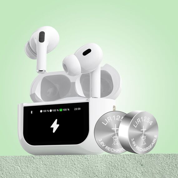 Dudao U19 in-ear TWS wireless Bluetooth 5.3 headphones with LED display - white | Techbox
