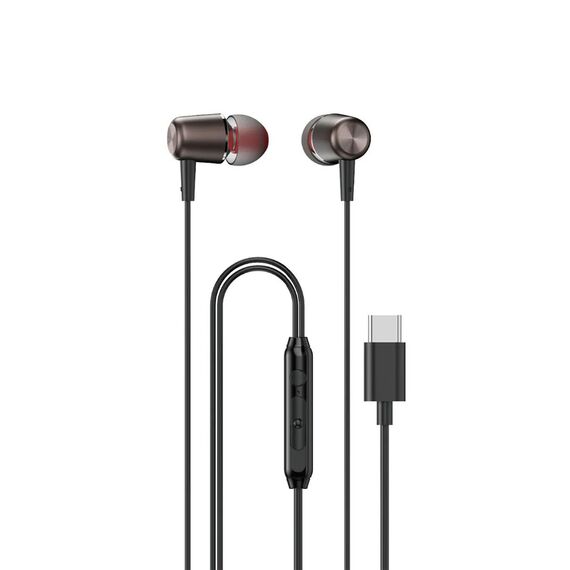Dudao X1PROT in-ear wired USB-C headphones 1.2 m - black - Headsets - Speakers & Headphones - Techbox