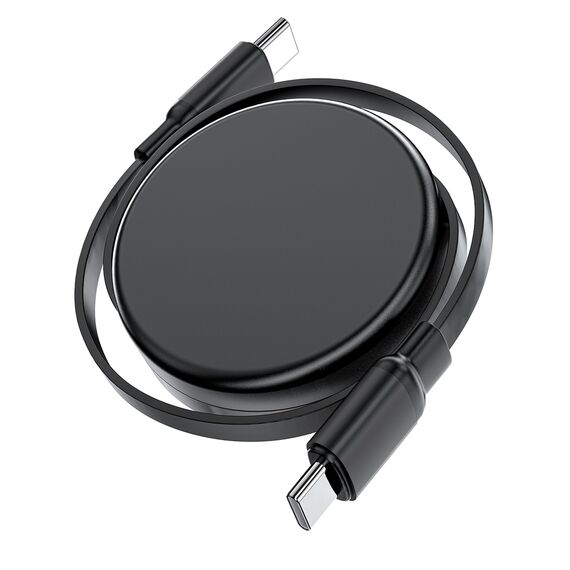 Acefast C13-03 USB-C - USB-C 60W Cable Retractable - Black | Techbox