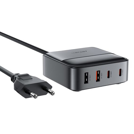 Acefast Z6 Charger Network GaN Desktop 2x USB-A / 2x USB-C PD 65W - Black - Travel Chargers - Smartphone Chargers - Techbox