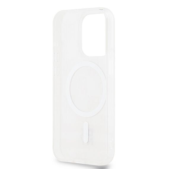 DKNY IML Checkered Mono Pattern &amp; Printed Stripes MagSafe case for iPhone 15 Pro Max - pink