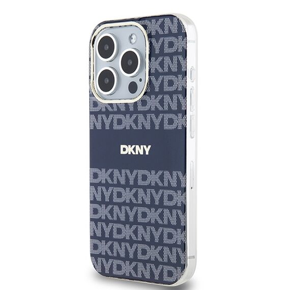 DKNY IML Mono &amp; Stripe MagSafe case for iPhone 15 Pro Max - blue