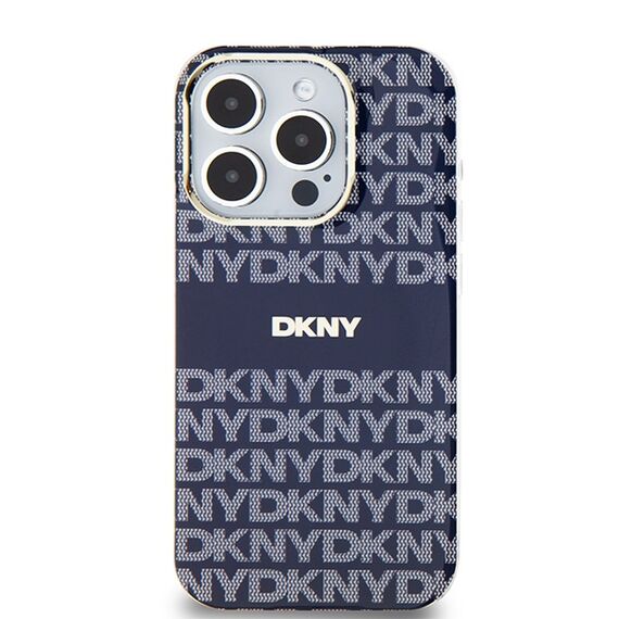 DKNY IML Mono &amp; Stripe MagSafe case for iPhone 15 Pro Max - blue