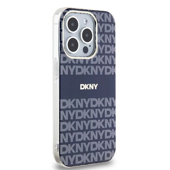 DKNY IML Mono &amp; Stripe MagSafe case for iPhone 15 Pro Max - blue