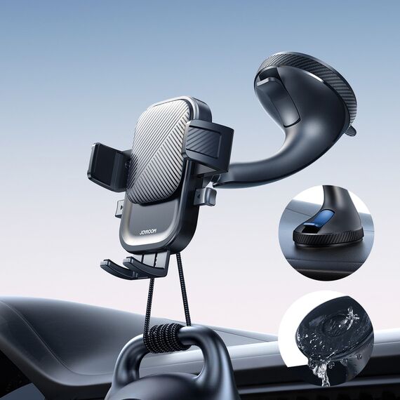 Joyroom JR-OK6 clamp phone holder for glass - black - Smartphone Holders - Smartphones - Techbox