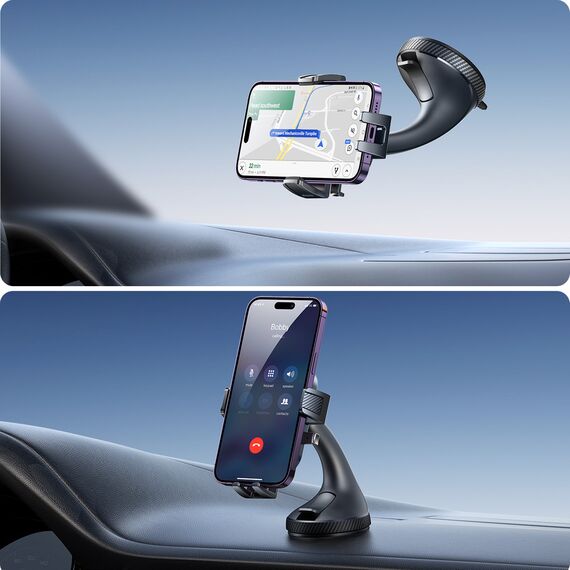 Joyroom JR-OK6 clamp phone holder for glass - black - Smartphone Holders - Smartphones - Techbox
