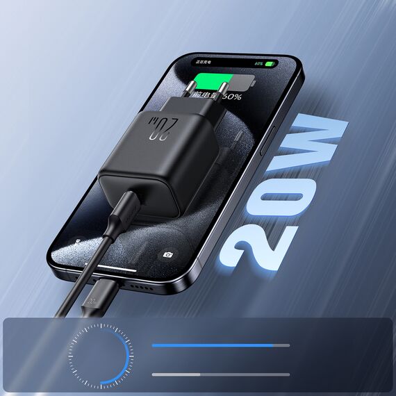 Joyroom JR-TCF20 USB-C PD 20W network charger - black | Techbox