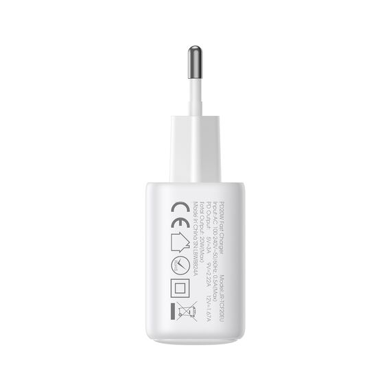 Joyroom JR-TCF20 USB-C PD 20W network charger - white + USB-C / USB-C cable 1m | Techbox