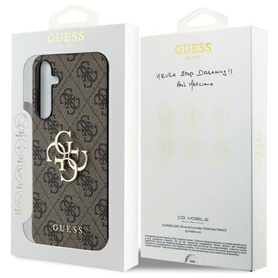 Guess 4G Big Metal Logo case for Samsung Galaxy A55 - brown | Techbox