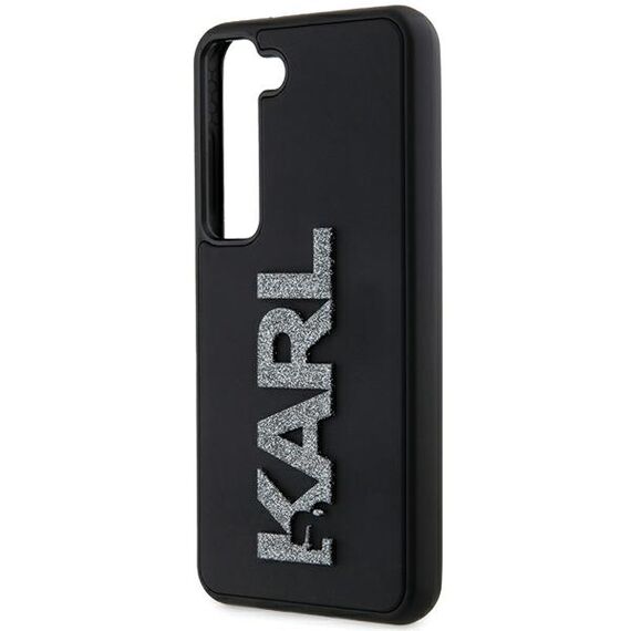 Karl Lagerfeld 3D Rubber Glitter Logo case for Samsung Galaxy S24 - black | Techbox