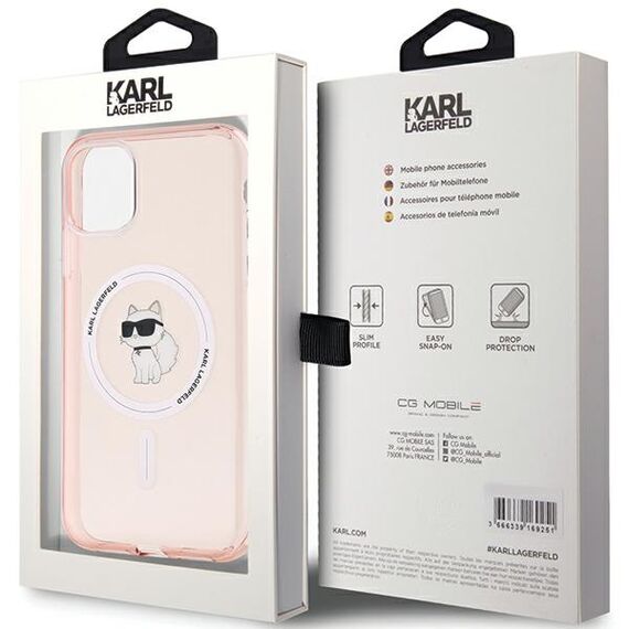 Karl Lagerfeld IML Choupette MagSafe case for iPhone 11 / Xr - pink - Uncategorized Cases (2) - Cases - Techbox