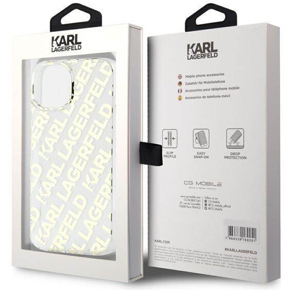 Karl Lagerfeld IML Fullover Logo case for iPhone 15 / 14 / 13 - gold - Apple Cases - Cases - Techbox