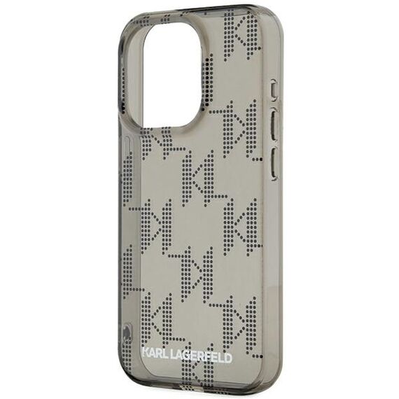 Karl Lagerfeld IML Mono KL Pattern &amp; Cord case for iPhone 15 Pro Max - black - Apple Cases - Cases - Techbox
