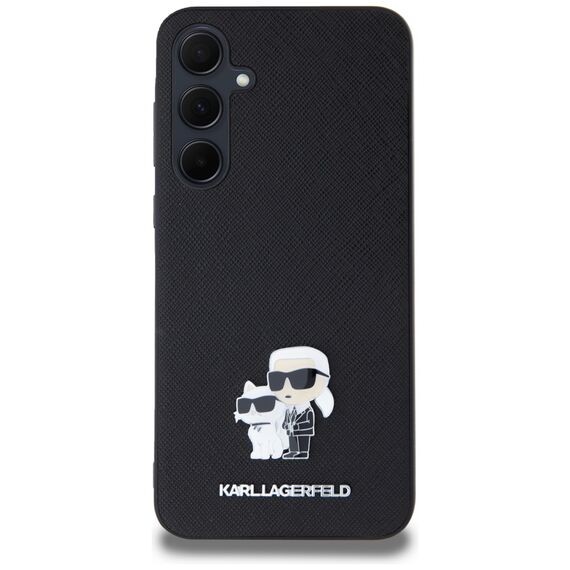 Karl Lagerfeld Saffiano Karl&amp;Choupette Pin case for Samsung Galaxy A35 - black | Techbox