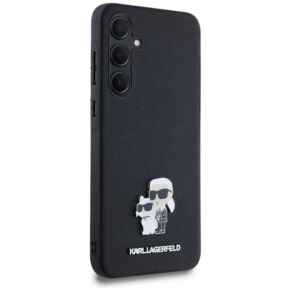 Karl Lagerfeld Saffiano Karl&amp;Choupette Pin case for Samsung Galaxy A35 - black | Techbox