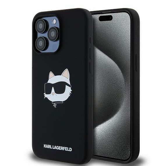 Karl Lagerfeld Silicone Choupette Head MagSafe case for iPhone 15 Pro - black - Apple Cases - Cases - Techbox