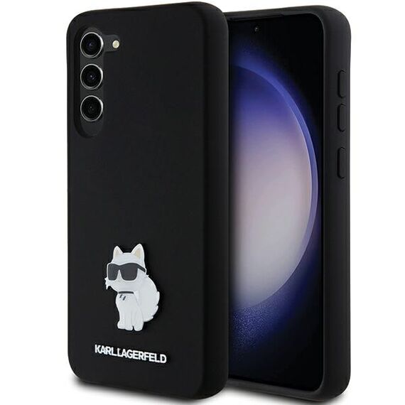 Karl Lagerfeld Silicone Choupette Metal Pin case for Samsung Galaxy S24+ - black - Samsung Cases - Cases - Techbox