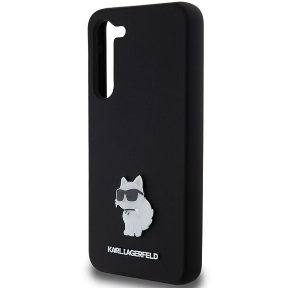 Karl Lagerfeld Silicone Choupette Metal Pin case for Samsung Galaxy S24+ - black - Samsung Cases - Cases - Techbox