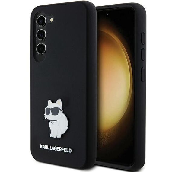 Karl Lagerfeld Silicone Choupette Metal Pin case for Samsung Galaxy S24 - black - Samsung Cases - Cases - Techbox