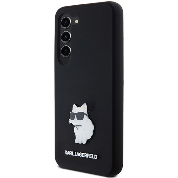 Karl Lagerfeld Silicone Choupette Metal Pin case for Samsung Galaxy S24 - black - Samsung Cases - Cases - Techbox