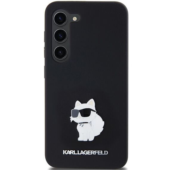 Karl Lagerfeld Silicone Choupette Metal Pin case for Samsung Galaxy S24 - black - Samsung Cases - Cases - Techbox