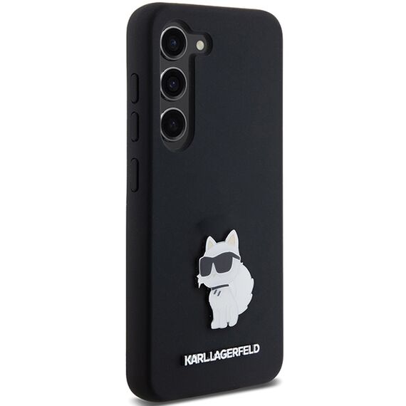 Karl Lagerfeld Silicone Choupette Metal Pin case for Samsung Galaxy S24 - black - Samsung Cases - Cases - Techbox