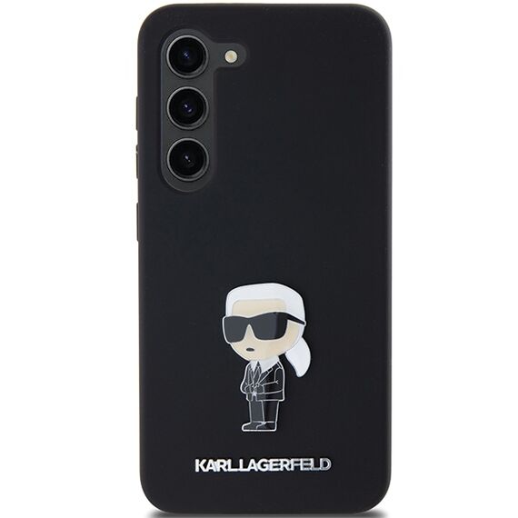 Karl Lagerfeld Silicone Ikonik Metal Pin case for Samsung Galaxy S24+ - black | Techbox