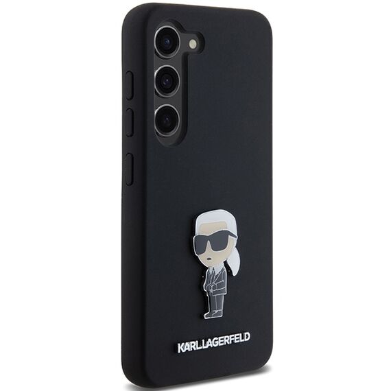Karl Lagerfeld Silicone Ikonik Metal Pin case for Samsung Galaxy S24+ - black | Techbox
