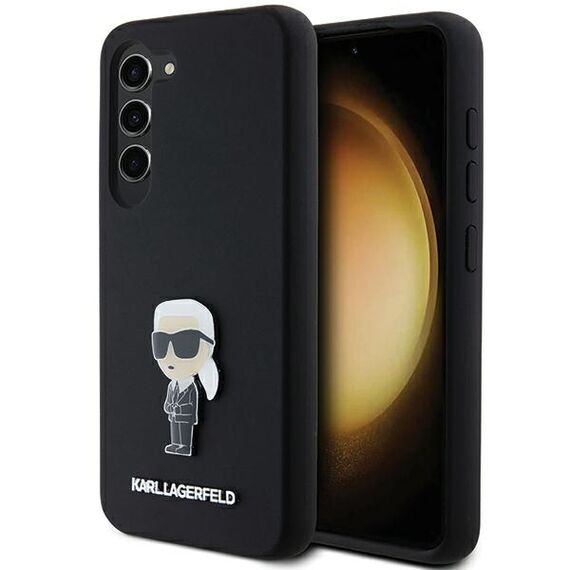Karl Lagerfeld Silicone Ikonik Metal Pin case for Samsung Galaxy S24 - black - Samsung Cases - Cases - Techbox