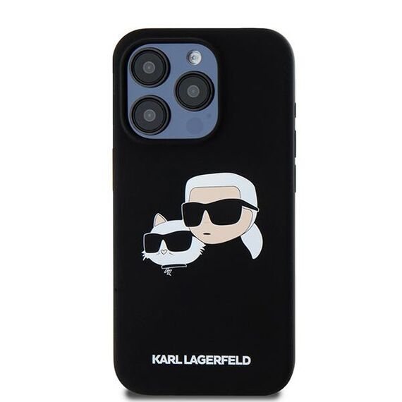 Karl Lagerfeld Silicone Karl&amp;Choupette MagSafe case for iPhone 15 Pro Max - black | Techbox