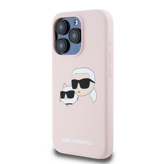 Karl Lagerfeld Silicone Karl&amp;Choupette MagSafe case for iPhone 15 Pro Max - pink - Apple Cases - Cases - Techbox