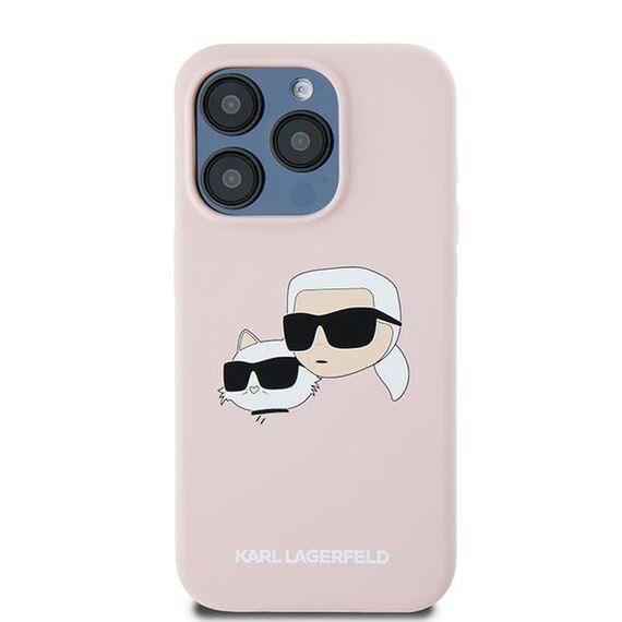 Karl Lagerfeld Silicone Karl&amp;Choupette MagSafe case for iPhone 15 Pro Max - pink - Apple Cases - Cases - Techbox