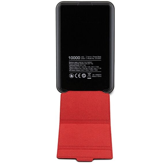 Powerbank Ferrari Metal Logo MagSafe induction 15W 10000 mAh with stand function - black - Powerbanks - Smartphone Chargers - Techbox