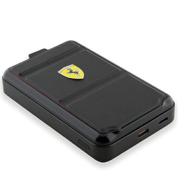 Powerbank Ferrari Metal Logo MagSafe induction 15W 10000 mAh with stand function - black - Powerbanks - Smartphone Chargers - Techbox